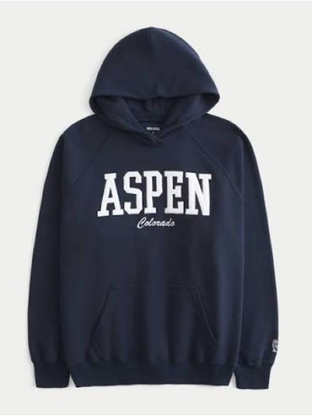 Hollister Navy Aspen Colorado Pullover Hoodie